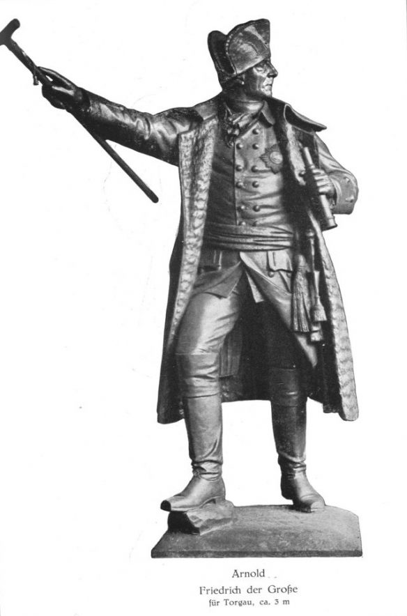 1912: Statue "Friedrich der Große" für Torgau, von Bildhauer Hans Arnold (Quelle: Lauchhammer Bildguss)