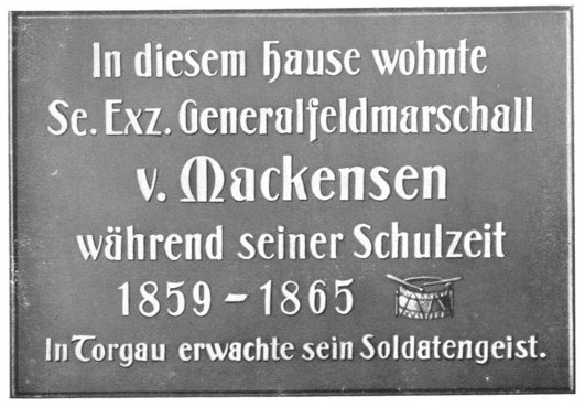 Gedenktafel "August von Mackensen" für Torgau (Quelle: Lauchhammer Bildguss)